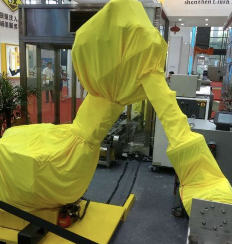 Οι καλύψεις ρομπότ χρωμάτων Fanuc φιαγμένες από υψηλό ελαστικό ύφασμα προσαρμόζονται στο εκτεταμένο Συμβούλιο Πολιτιστικής Συνεργασίας μετακινήσεων